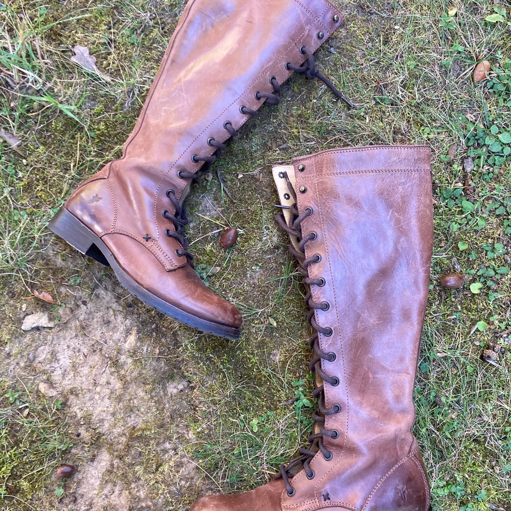Frye Melissa Lace Up Tall Boots